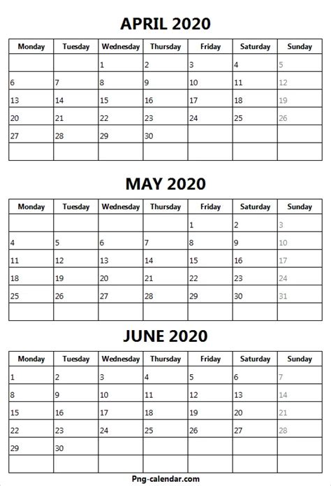 May And June Printable Calendar Printable Calendar Collection