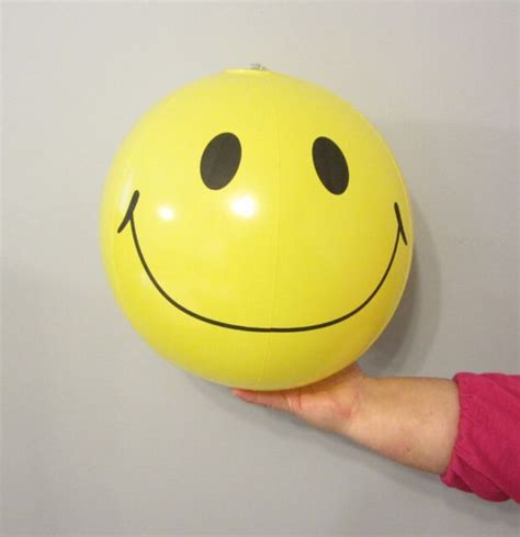 9 Yellow Smile Face Inflatable Beach Balls Pool Beachball Ocean 15