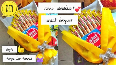 Cara membuat vla cokelat & keju vla coklat • 50gr coklat batang • 230ml air matang • 2 sdm tepung maizena • 2 puding chocolatos coklat sangat simple disajikan bersama dengan vla instan, cara membuat puding chocolatos rasa. Cara Membuat Snack Bouquet | Simple Tanpa Lem Tembak - YouTube