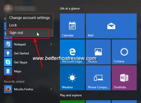 How To Sign Out Of Windows 10 Better Host Review