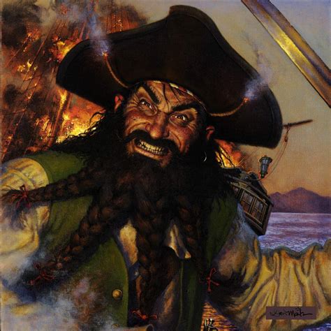 Blackbeard The Pirate Pirates Pirate Art Pirates Cove