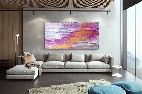 Large Abstract Paintingoriginal Painting Large Paintingsabove Bed