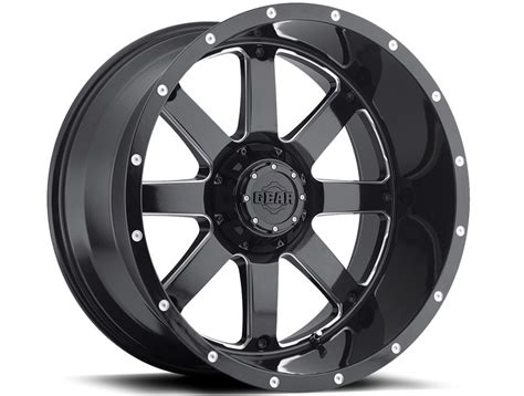 Gear Off Road Milled Gloss Black Big Block Wheel 726mb 7806035 Realtruck