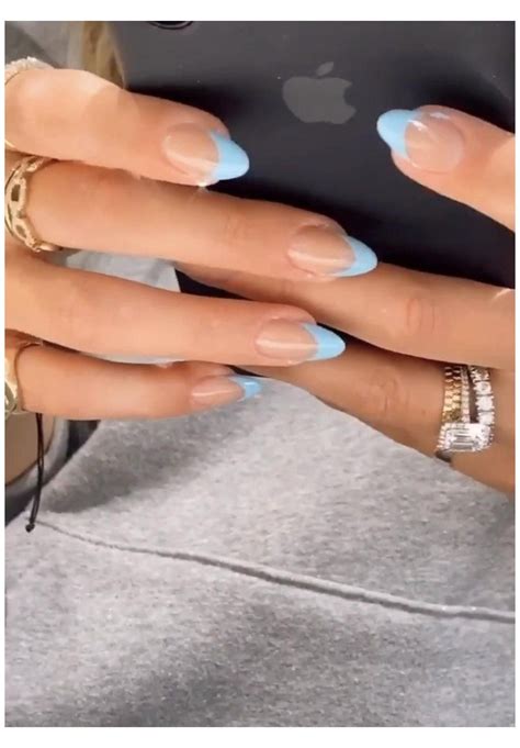 Blue French 🦋 Stylish Nails Stylishnails In 2021 French Acrylic