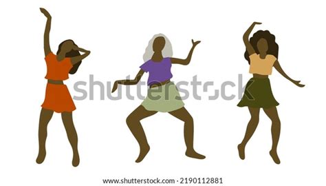 Vector Illustration African American Dancing Women Stock Vector Royalty Free 2190112881