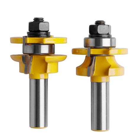 2pcs 12 Shank Rail And Stile Router Bits Shaker Woodworking Chisel Cutter Tool In Drill Bits