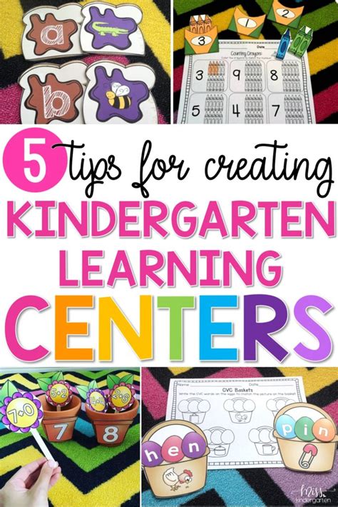 Kindergarten Learning Centers Miss Kindergarten