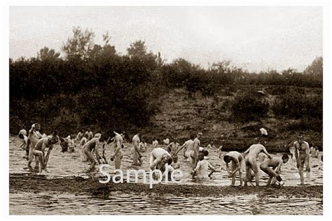 Vintage 1940 S Photo Reprint Of Nude Wwii Soldiers Bathing Etsy