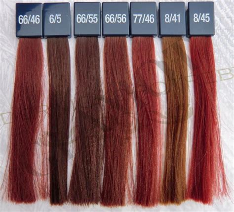 WELLA KOLESTON PERFECT Vibrant Reds Hair Color Chart Hair Color Swatches Wella Koleston