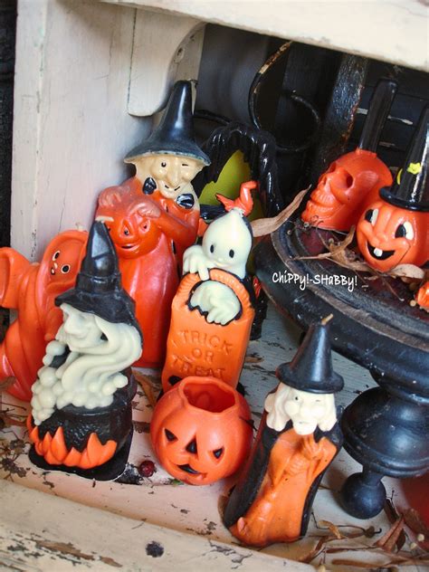 Chippy Shabby Vintage Gurley Halloween Candles