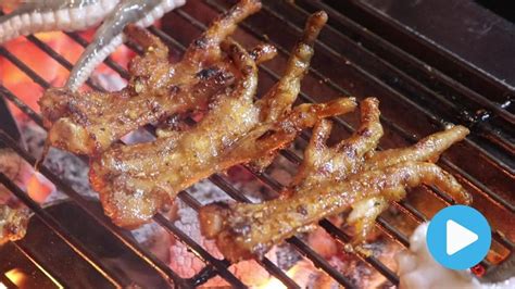 Grilled Chicken Feet Crispy Snack Great With Beer