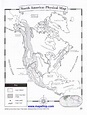 North America Map Worksheet - World Map Wall Sticker