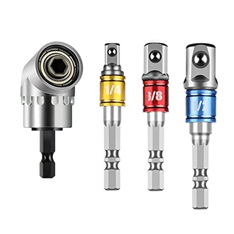 Impact Grade Driver Sockets Adapter Extension Set Drill Bit Right Angle