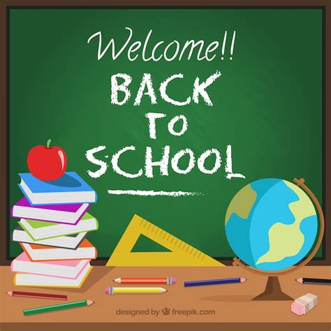 Welcome Back To School Background Vector Free Download