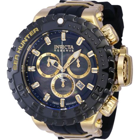 Invicta Sea Hunter Chronograph Quartz Black Dial Mens Watch