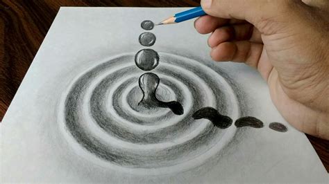 Drawing 3d water drop on lined paper. Water Drop Drawing at PaintingValley.com | Explore ...