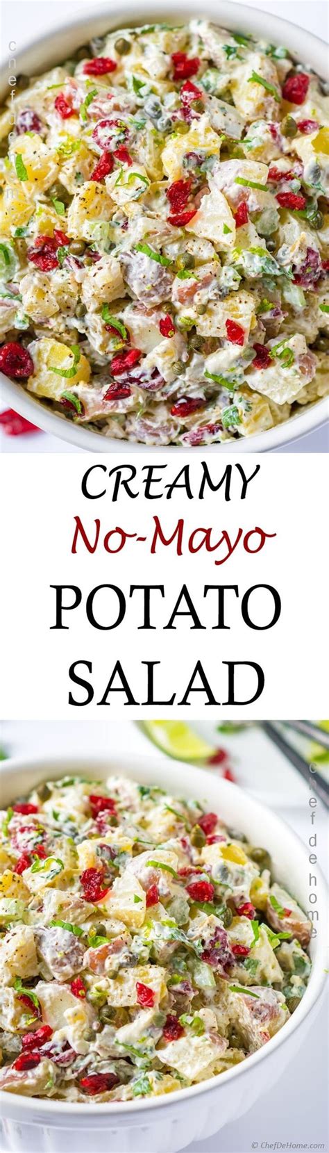 To make the sour cream potato salad with bacon, start by cooking the potatoes as instructed above. red potato salad sour cream mayonnaise