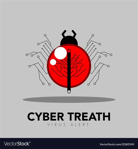 Isolated Computer Bug Icon Cyber Security Concept Vector Image