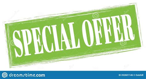 Special Offer Text Written On Green Stamp Sign Stock Illustration
