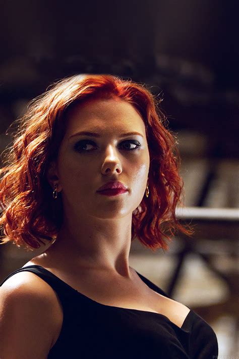Avengers Black Widow Red Hair Scarlett Johansson As Black Widow In