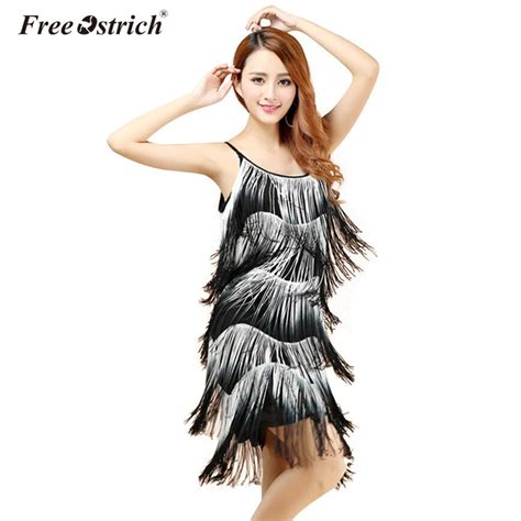 Free Ostrich Dresses Fashion Tassel Dress Women Sex Mesh Sleeveless