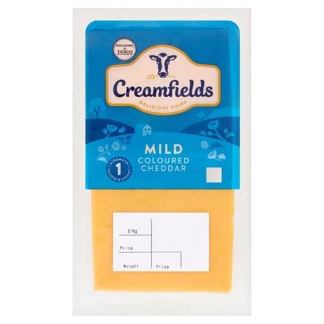 Creamfields Mild Coloured Cheddar Large Tesco Groceries