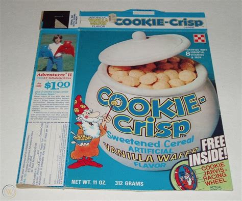 1970s Vanilla Cookie Crisp Cereal Box W Wheel Offer 1726879835