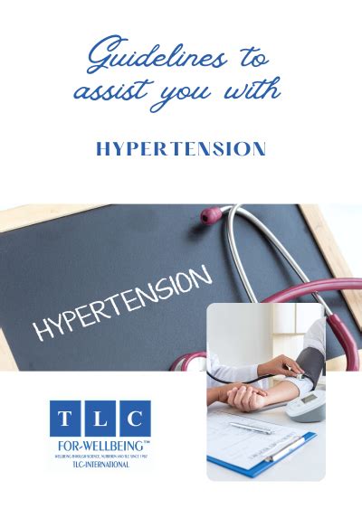 Hypertension Wellbeing Guidelines Tlc For Wellbeing