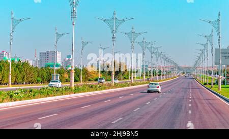 Ashgabat Turkmenistan City Scape Skyline Of Beautiful Architecture And