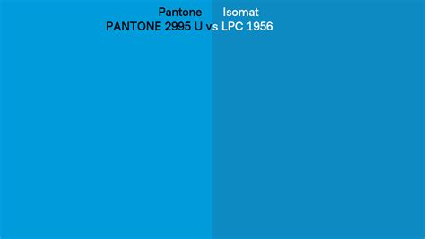 Pantone 2995 U Vs Isomat Lpc 1956 Side By Side Comparison