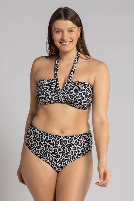 Leopard Print Halter Neck Bikini Top Bikinis Tankinis Swimwear