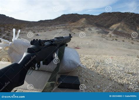 Desert Rifle Stock Image Image Of Trigger Semiauto 28234883