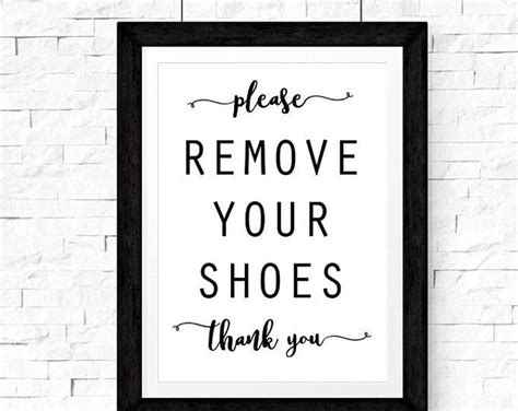 Free Printable Please Remove Shoes Sign Printable