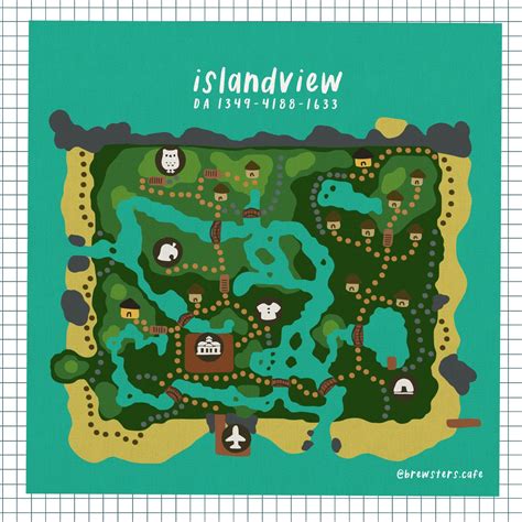 Custom Animal Crossing Island Map Drawing New Horizons ACNH | Etsy