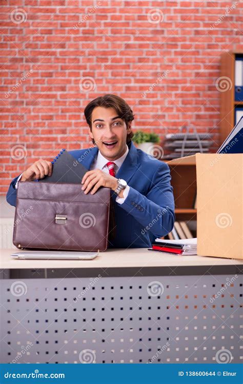 The Successful Employee Getting New Job Position Stock Photo Image Of