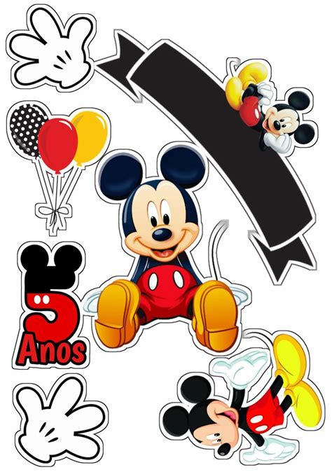 Bolo Mickey E Minnie Mickey Mouse Cake Topper Theme Mickey Mickey