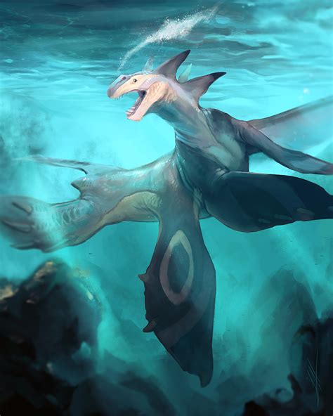Painting From An Older Sketch Which Is Here Practicing Underwater