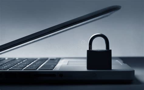 Lock On Laptop Keyboard Stock Photo Image Of Security 10183536