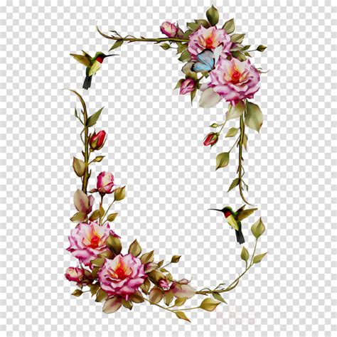 Flower Frame Png Vector De Marco Vector De Flor Marco De Flores Png