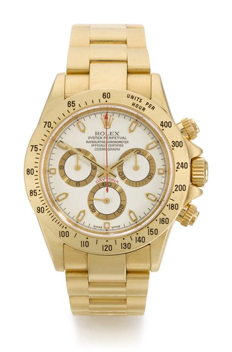 Rolex Daytona Reference 116528 Yellow Gold Chronograph Wristwatch
