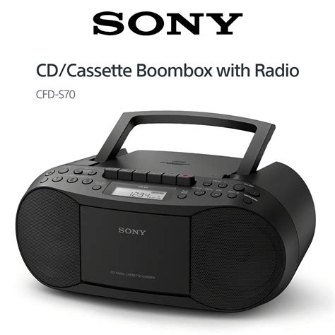 Sony Cfd S Portable Cd Cassette Boombox Player With Radio Stereo Rms