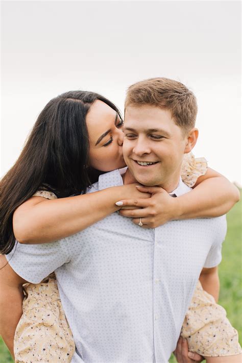 Utah Wedding Photographer Candid Couple Posing Engagement Photos