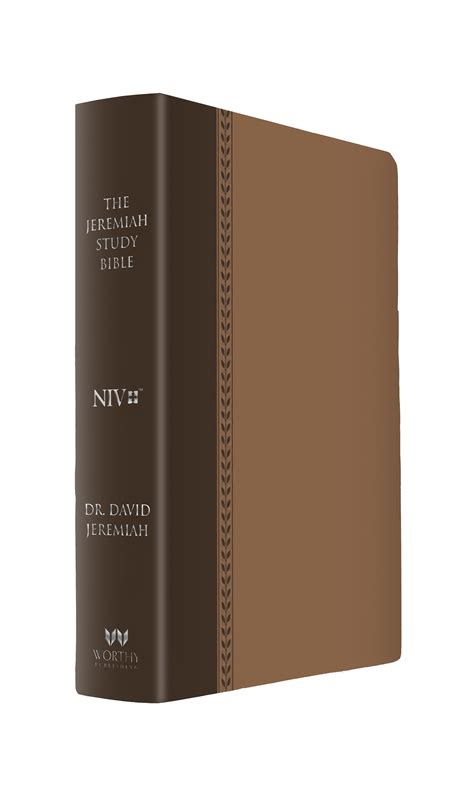 The Jeremiah Study Bible Niv Brown W Burnished Edges Leatherluxer