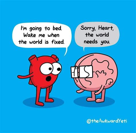Cute Comics Funny Comics Heart And Brain Comic Heart And Brain