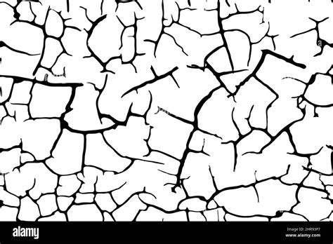 Dry White Soil With Black Cracks Seamless Pattern Drought Ground