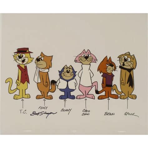 Top Cat And Friends Signed Orig Model Cel Animation Art