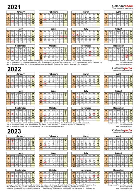 2022 2023 Two Year Calendar Free Printable Pdf Templates Zohal