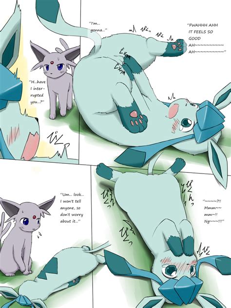 Rule 34 Blush Eeveelution Embarrassed Espeon Female Glaceon