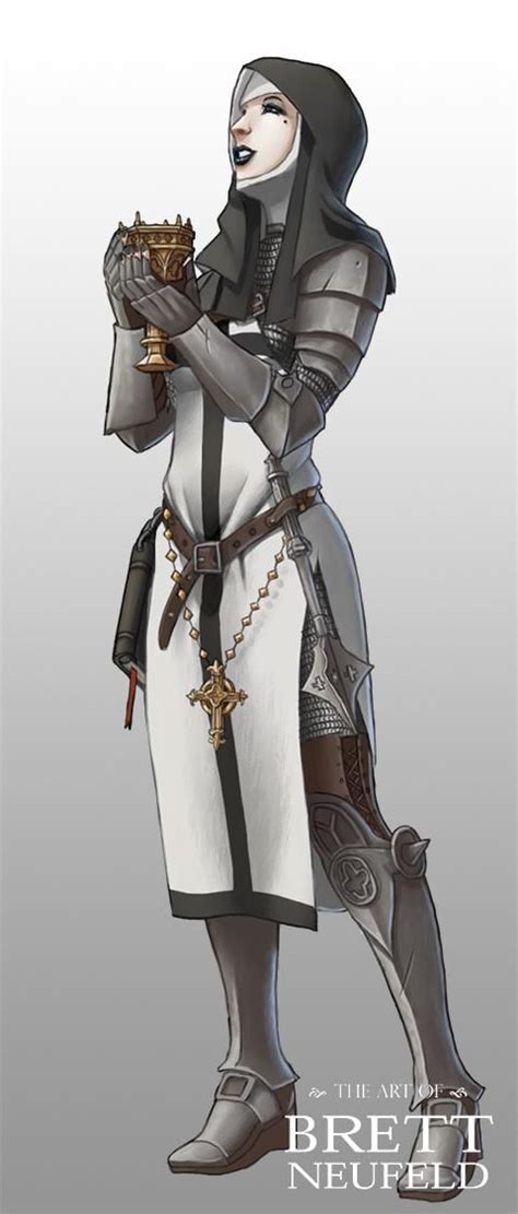 Gothic Warrior Nun By Brett Neufeld Character Portraits Fantasy Character Design Female