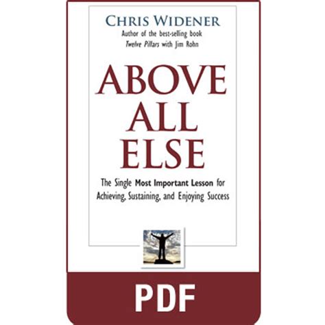 Above All Else Pdf Ebook Edition By Chris Widener